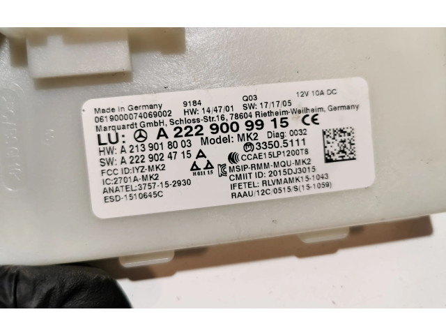 Řídící jednotka A2229009915   Mercedes-Benz C W205 2019