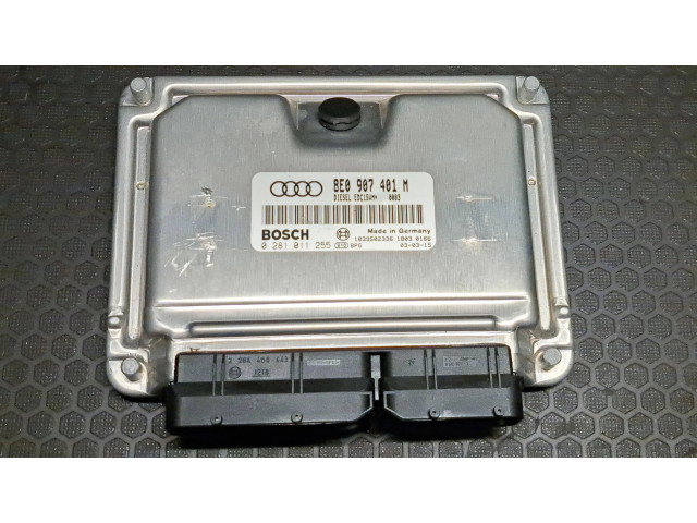 Блок управления двигателя 8E0907401M, 0281011255   Audi A6 S6 C5 4B