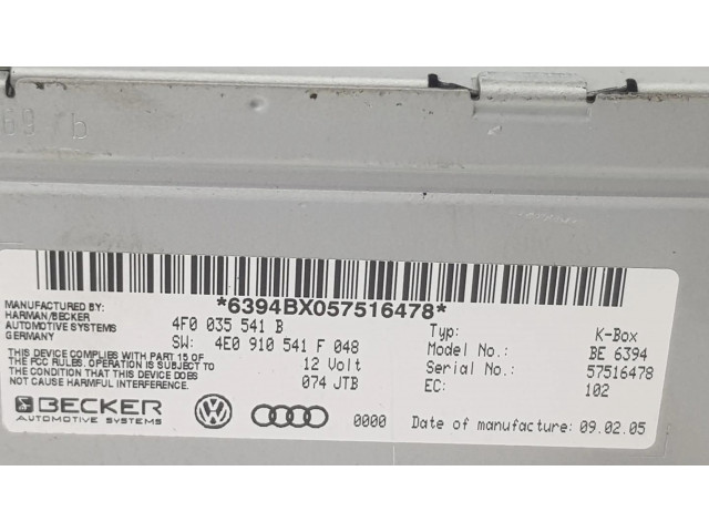 Блок управления 4F0035541B, 4F0035541NX   Audi A6 S6 C6 4F