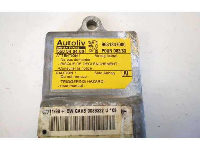 Блок подушек безопасности 9631847080, 550540400   Peugeot 406