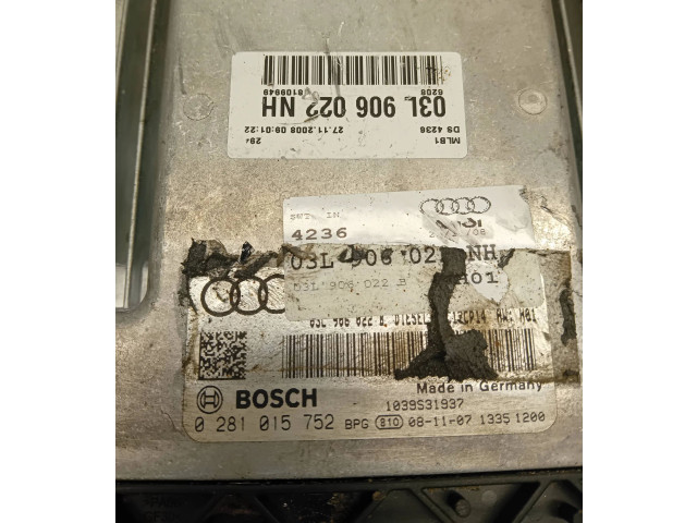 Řídící jednotka 03L906022NH, 0281015752   Audi Q5 SQ5 2008