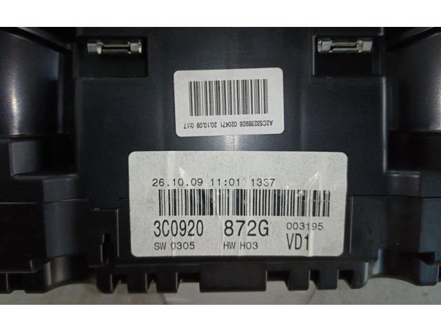 Přístrojová deska  Volkswagen PASSAT 2009 3C0920872G  