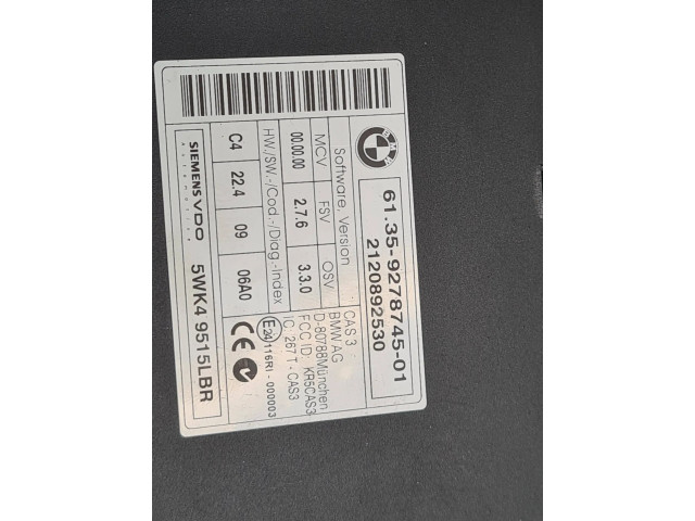 Řídící jednotka 8510221, 1039S37983   BMW 3 E92 E93 2011