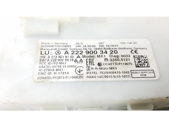 Блок управления A2229003420   Mercedes-Benz EQC