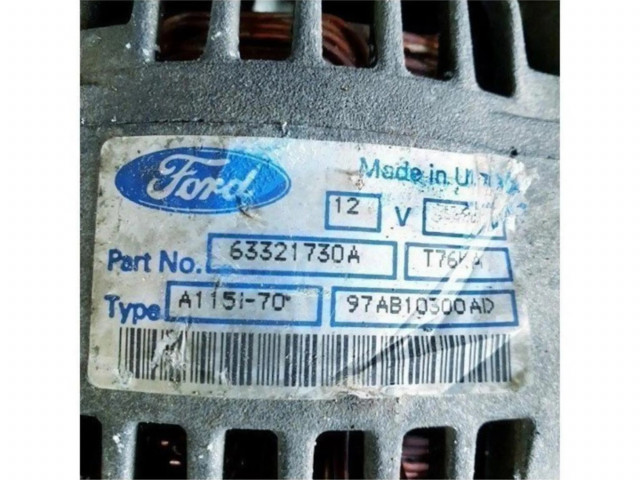 Генератор 97AB10300AD, ALTERNADOR   Ford Fiesta 1.8     