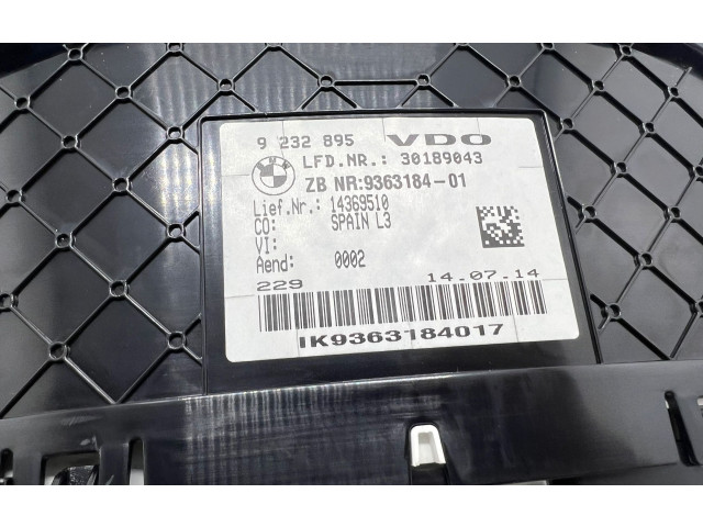 Přístrojová deska  BMW 4 F32 F33 2014 9363184, 30189043  