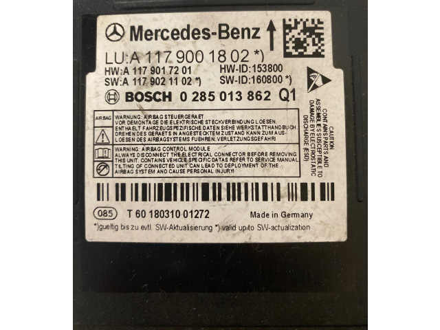 Блок подушек безопасности A1179001802, A1179017201   Mercedes-Benz GLA W156