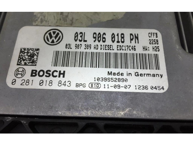 Řídící jednotka 03L906018PN, 0281018843   Volkswagen Beetle A5 2011