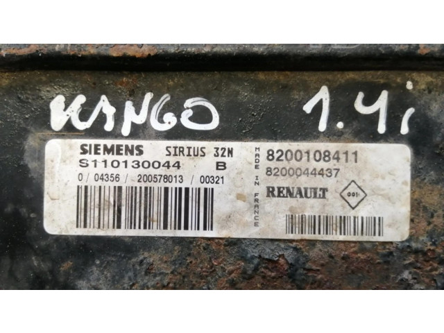 Блок управления двигателя 8200044437, S110130044   Renault Kangoo I