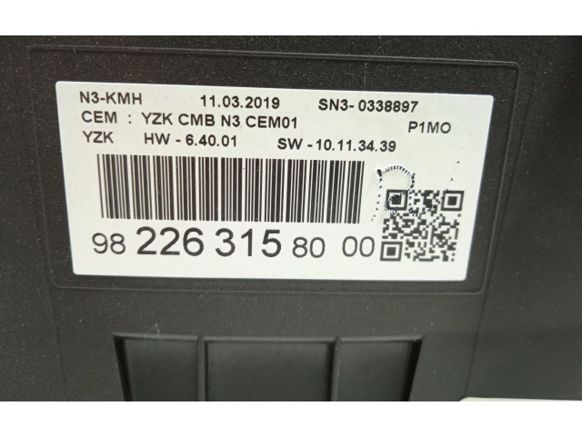 Přístrojová deska  Opel Crossland X 2019 9822631580, 9836356080  