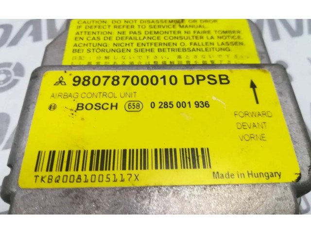 Блок управления надувных подушек 98078700010, 0285001936   Mitsubishi Colt