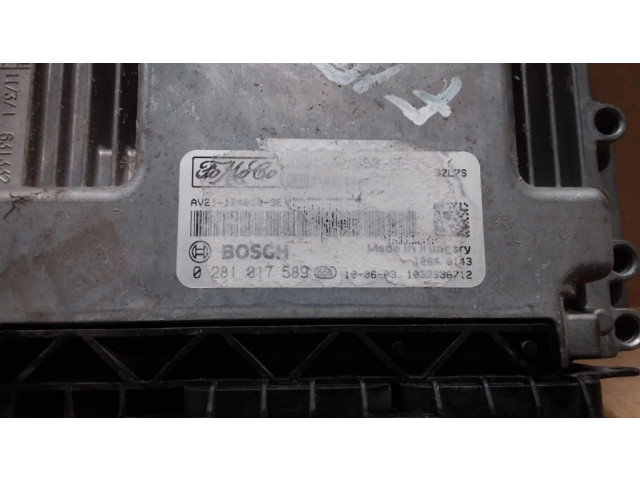 Блок управления двигателя AV2112A650SE, 0281017589   Ford Fiesta