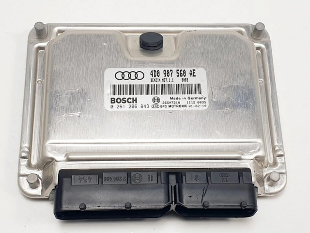 Блок управления двигателя 4D0907560AE, 0261206843   Audi A6 S6 C5 4B