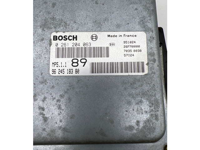 Řídící jednotka 9624518380, 0261204063   Peugeot 406 1998