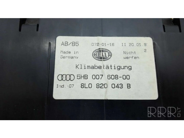 Блок управления климат-контролем 8l0820043b   Audi A3 S3 8L