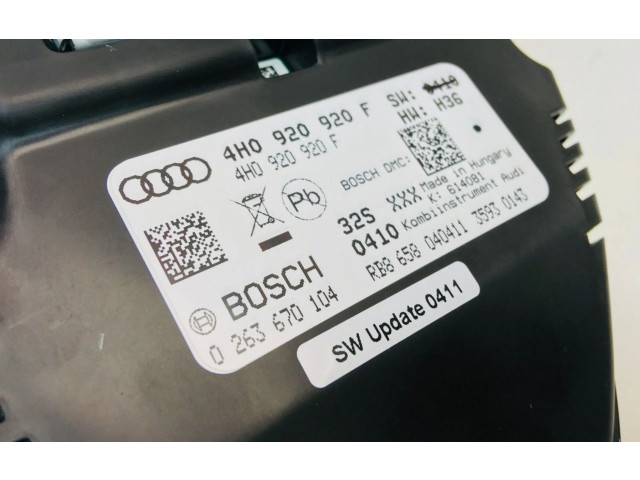 Přístrojová deska  Audi A8 S8 D4 4H 2010 4H0920920F  