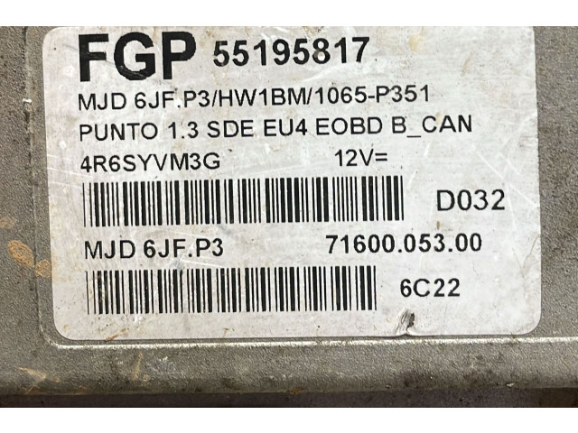 Řídící jednotka 55195817, 55195817   Fiat Punto (188) 2005