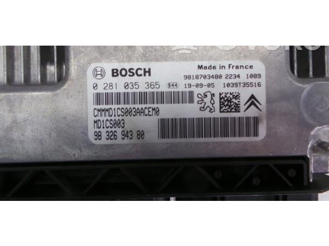 Řídící jednotka 1112162299, 0281035365   Peugeot Rifter 2019