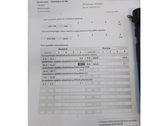 Vstřikovač 28264951, 4061LB24R24   Opel Antara    Z22D1 