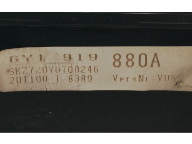 Přístrojová deska  Skoda Fabia Mk1 (6Y) 2001 6Y1919880A  