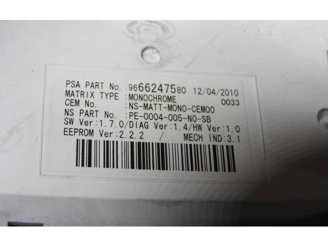 Přístrojová deska  Peugeot 5008 2010 9666247580, PE0004005N0SB  