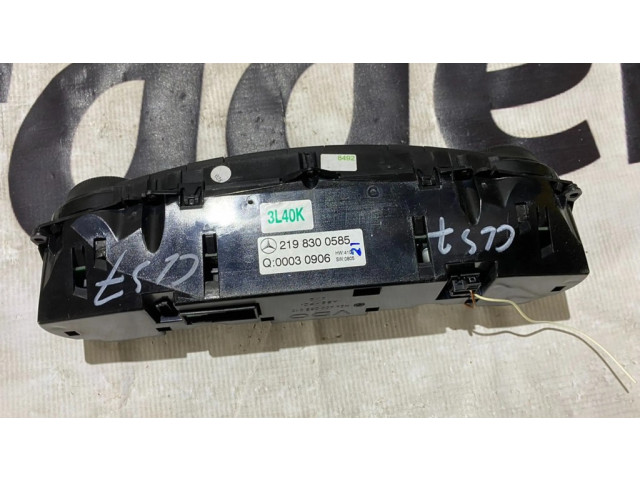 Блок управления климат-контролем 2198300585, A2198300585   Mercedes-Benz CLS C219