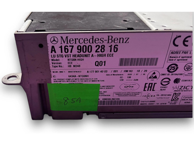 Блок комфорта NR851, A1679002816   Mercedes-Benz GLS X167   