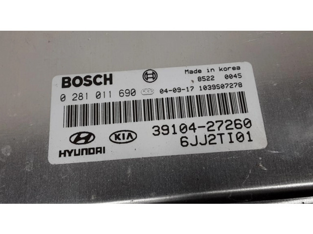 Блок управления двигателя 3910427260, 0281011690   Hyundai Tucson JM