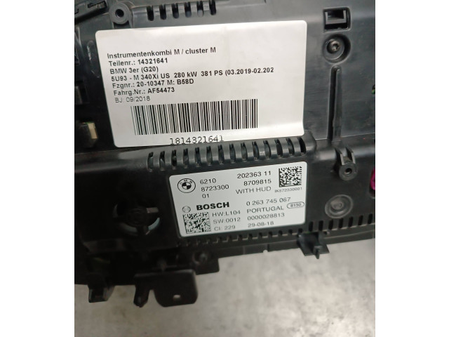 Přístrojová deska  BMW 3 G20 G21 2020 8723300  