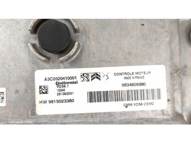 Блок управления двигателя 9834609880, 9815023380   Opel Corsa F