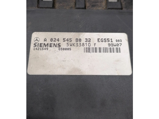 Блок управления коробкой передач A0245458032   Mercedes-Benz CLK A209 C209