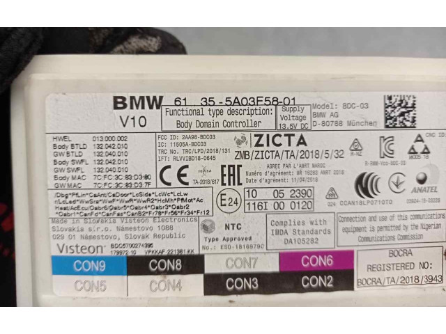 Pojistková skříňka Řídící jednotka BSM 61355A03F58   BMW 3 G20 G21 2019