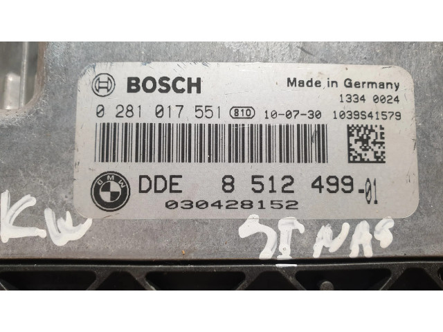 Řídící jednotka 8512499, 0281017551   BMW X1 E84 2013