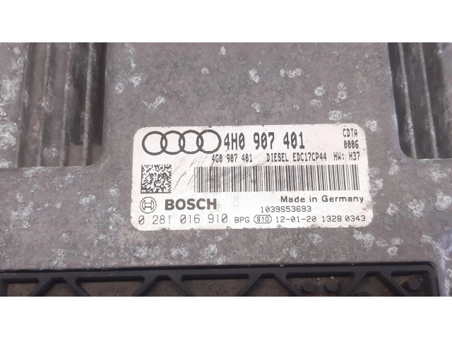 Блок управления двигателя 4H0907401, 4G0907401   Audi A8 S8 D4 4H