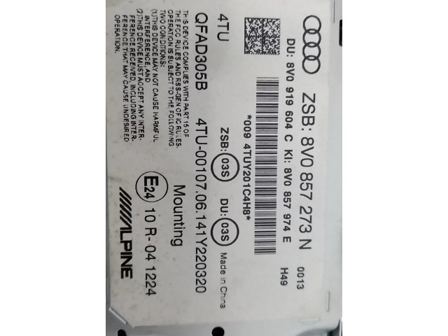 Дисплей    8V0857273N   Audi A3 S3 8V