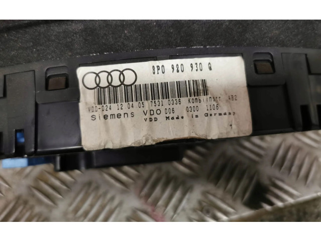 Přístrojová deska  Audi A3 S3 A3 Sportback 8P 2011 8P0920930Q  
