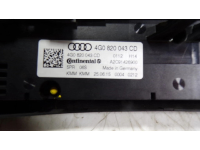 Блок управления климат-контролем 4G0820043CD5PR, 4G0820043CD   Audi A7 S7 4G