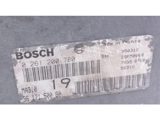 Řídící jednotka 9617150080, 0261200780   Peugeot 106 1995