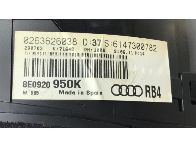 Комплект блоков управления 8E1910018A, 0261S01024   Audi A4 S4 B6 8E 8H