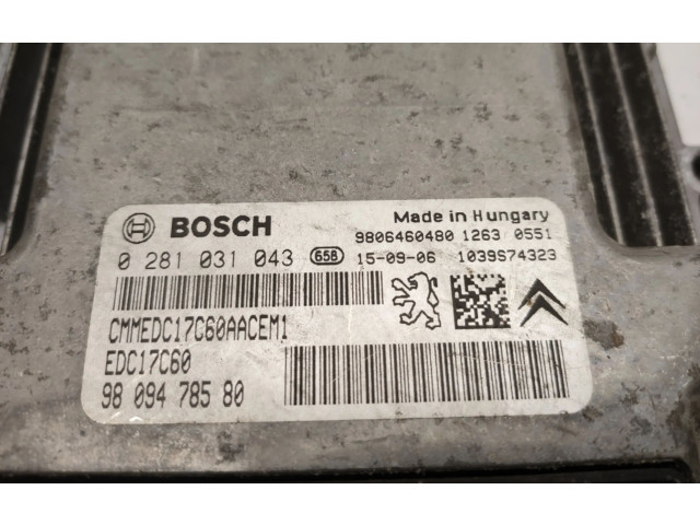 Řídící jednotka 9809478580   Peugeot 2008 I 2015