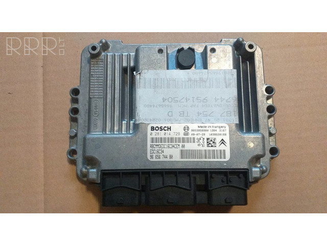 Блок управления двигателя 9665674480, 0281014729   Citroen C4 I