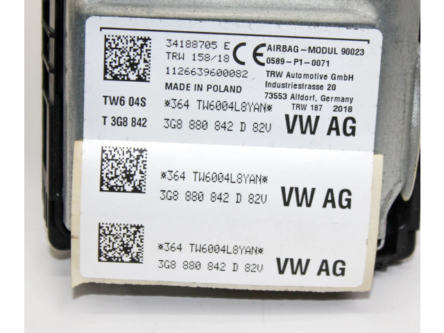 Подушка безопасности для колен 3G8880842D   Volkswagen Arteon