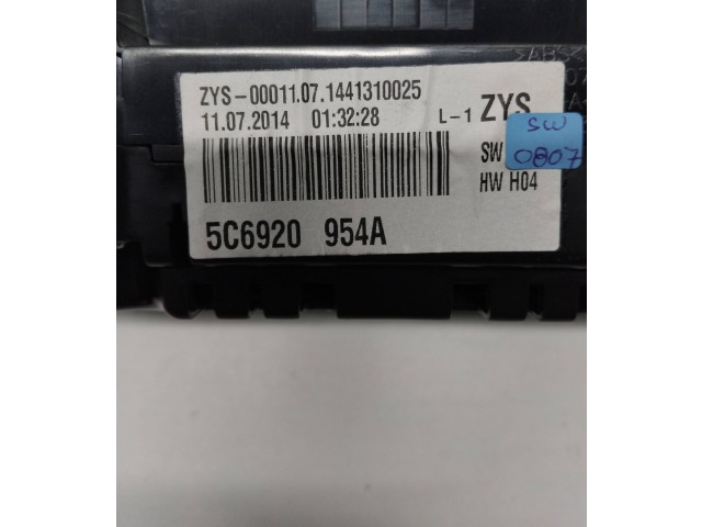 Přístrojová deska  Volkswagen Jetta VI 2014 5C6920954A  