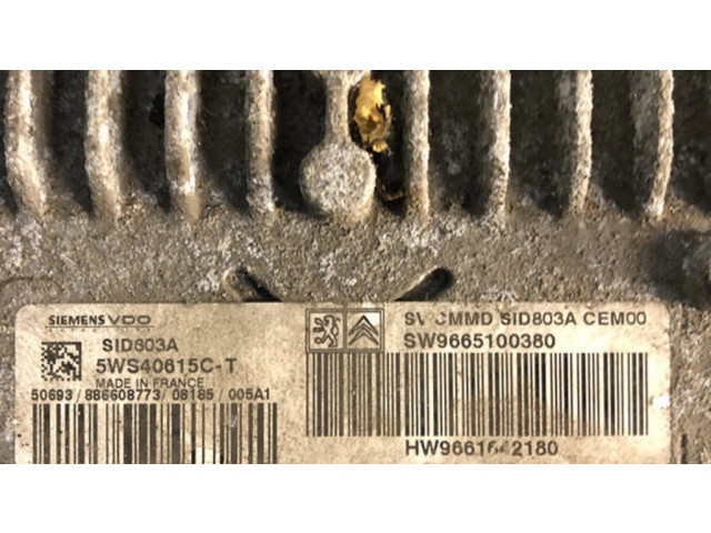 Блок управления двигателя 5WS40615CT, 9665100380   Citroen Jumper