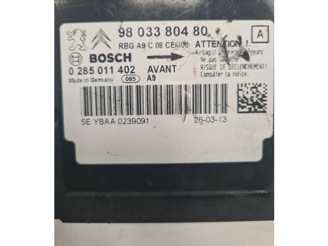Блок подушек безопасности 9803380480, 0285011402   Peugeot 208