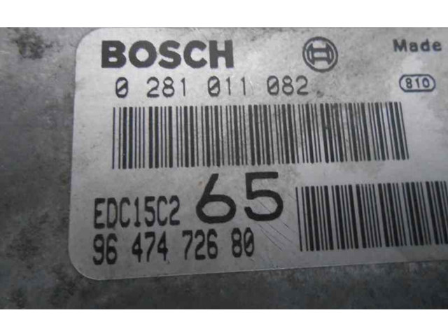 Řídící jednotka 9647472680, 0281011082   Peugeot 607 2003