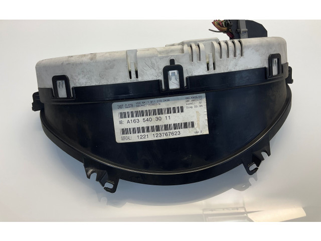 Přístrojová deska  Mercedes-Benz ML W163 2001 A1635403011, 123767623  