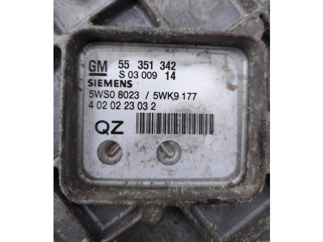 Блок управления двигателя 55351342, 5WS08023   Opel Signum