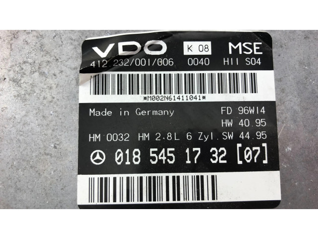 Řídící jednotka 412232001006, 0185451732   Mercedes-Benz E W210 2000
