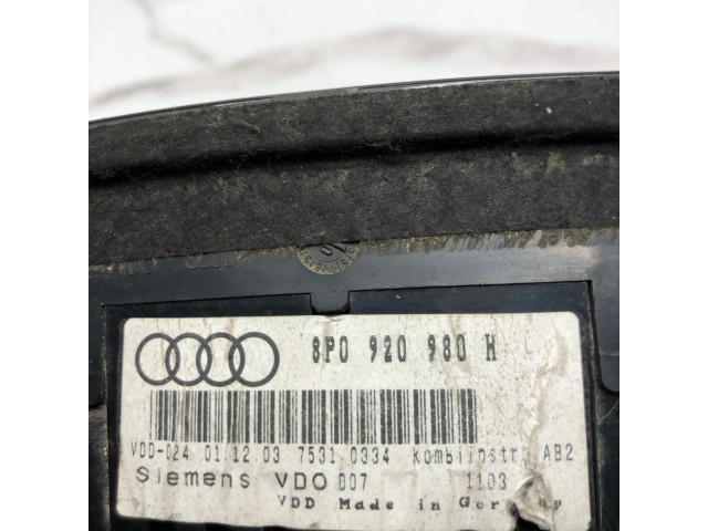 Панель приборов 8P0920980H   Audi A3 S3 8P       